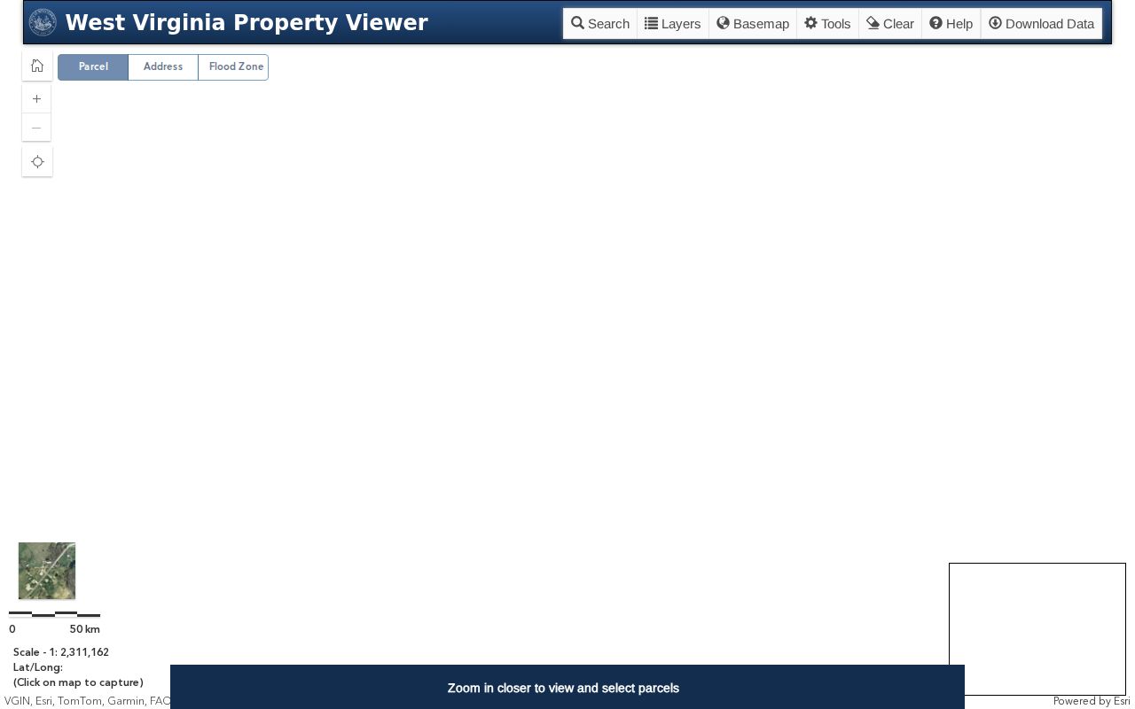 Putnam County parcel maps viewer detail panel and map controls